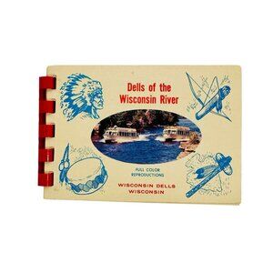 Dells of the Wisconsin River Miniature Spiral Bound Photograph Book Vintage